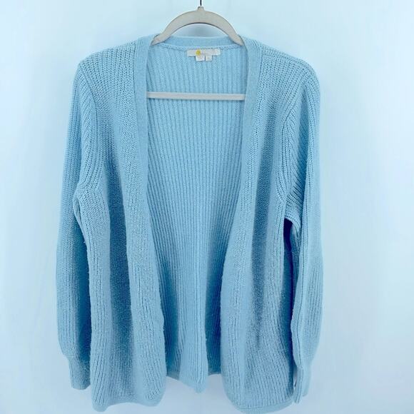 Boden wool blend open front long line knit sweater cardigan sz M - Picture 1 of 6